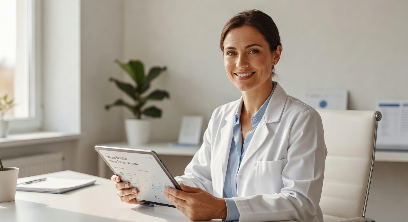 Médecin consultant un dossier patient
